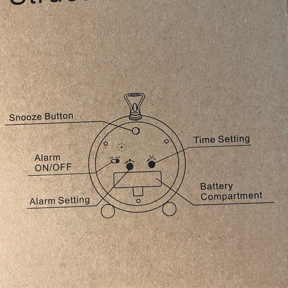 Vintage decorative analog clock with alarm - Picture 5 of 5